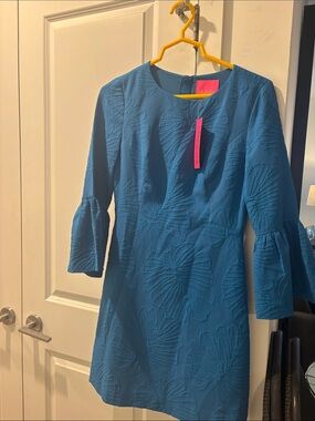 Lilly Pulitzer Blue Textured Shift Dress